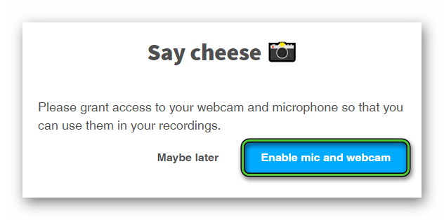 Кнопка Enable mic and webcam в расширении Screencastify