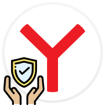Где находится кнопка управления защитой от отслеживания в Yandex Browser